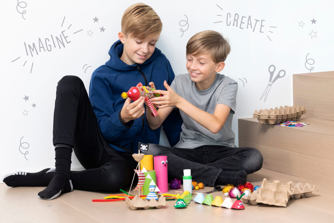 Gør genbrug til en leg: sjove projekter for børn